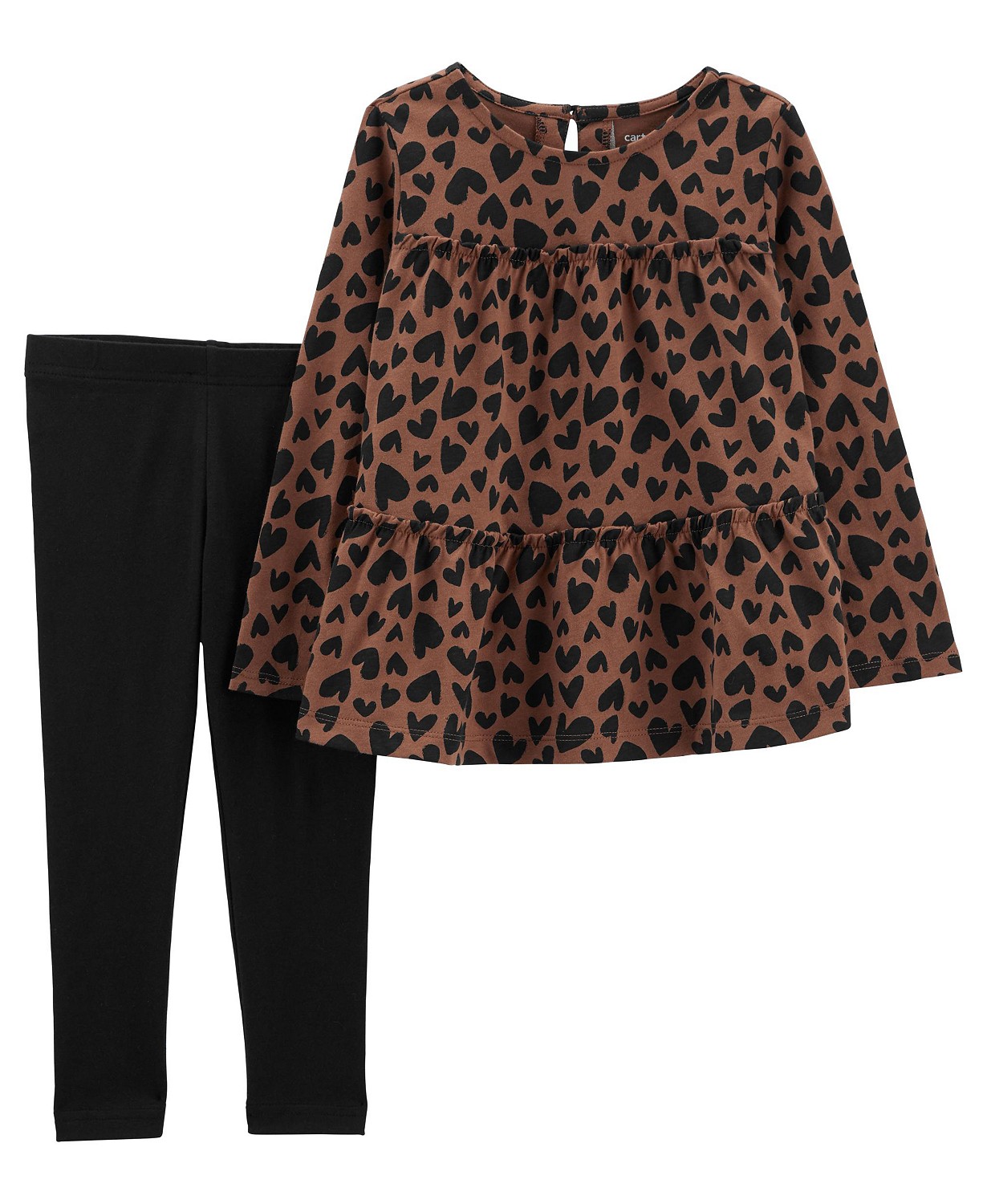 Baby Girls Leopard Top and Leggings, 2 Piece Set