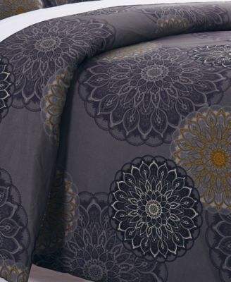 Midnight Floral 3-Pc. Comforter Set, King