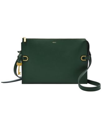 Fossil Women's Kier Cactus Leather Crossbody Bag - Macy's