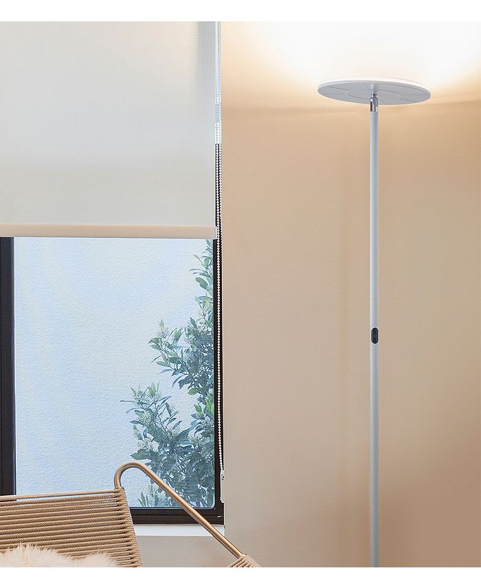 Brightech Sky Flux LED Torchiere Floor Lamp with Adjustable Head and 3 ...