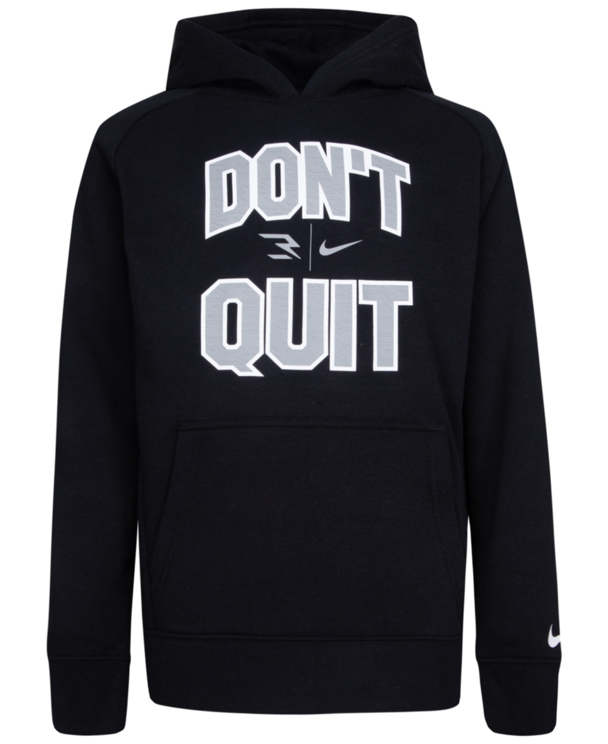 Nike 3brand By Russell Wilson Big Boys Don't Quit Pullover Hoodie In Black
