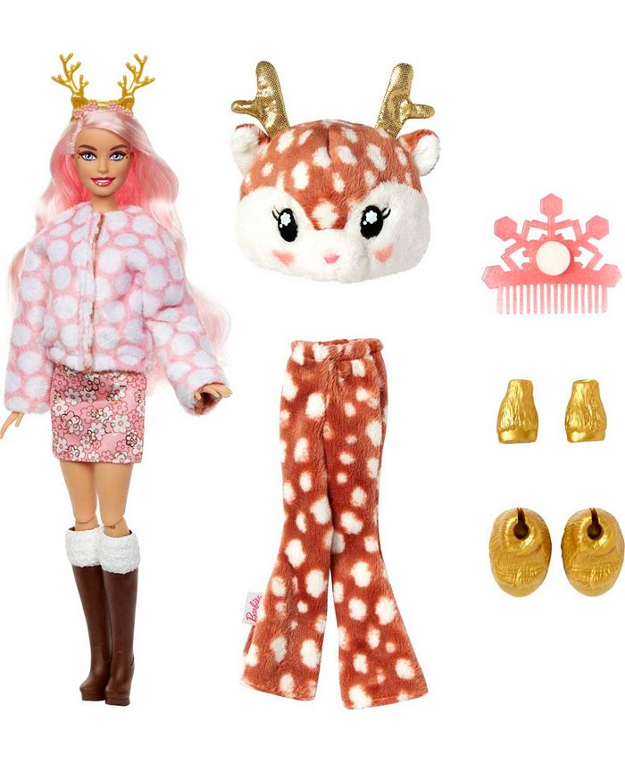 Barbie Cutie Reveal Dolls with Animal Plush Costume 10 Surprises Including  Mini Pet Color Change Push