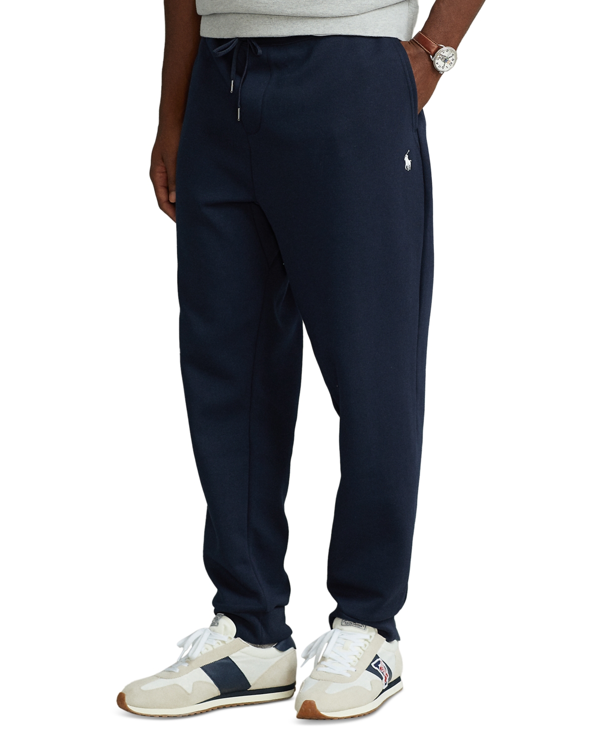 Polo Ralph Lauren Men's Big & Tall Double-knit Jogger Pants In Navy