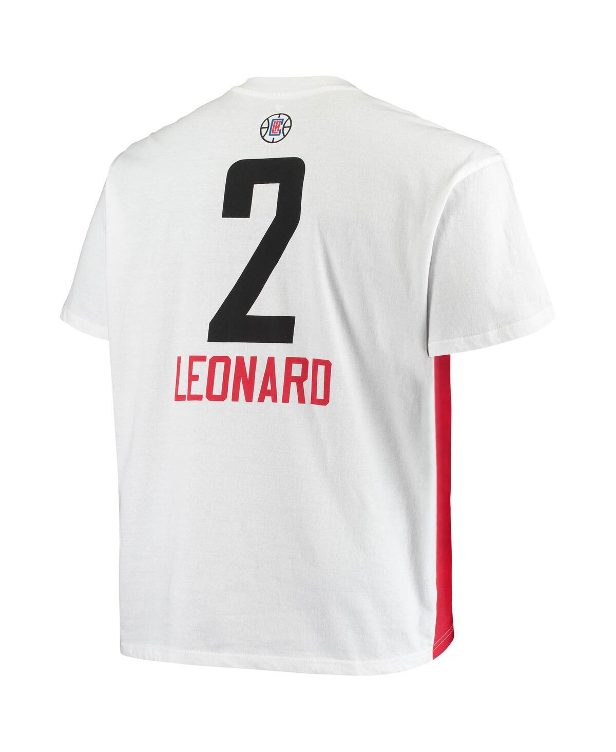 Fanatics Men's  Kawhi Leonard White La Clippers Big And Tall Yoke T-shirt In White