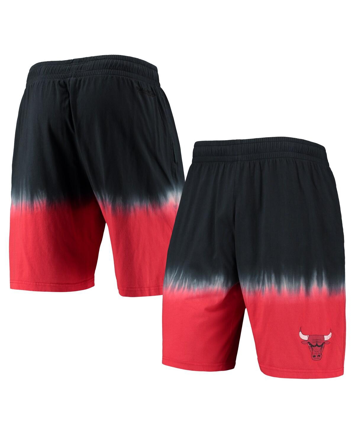 Mitchell & Ness Men's  Black And Red Chicago Bulls Hardwood Classic Authentic Shorts In Black,red