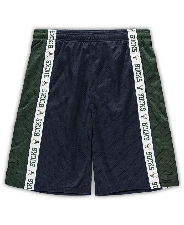 Fanatics Men's Navy and Hunter Green Milwaukee Bucks Big and Tall Tape