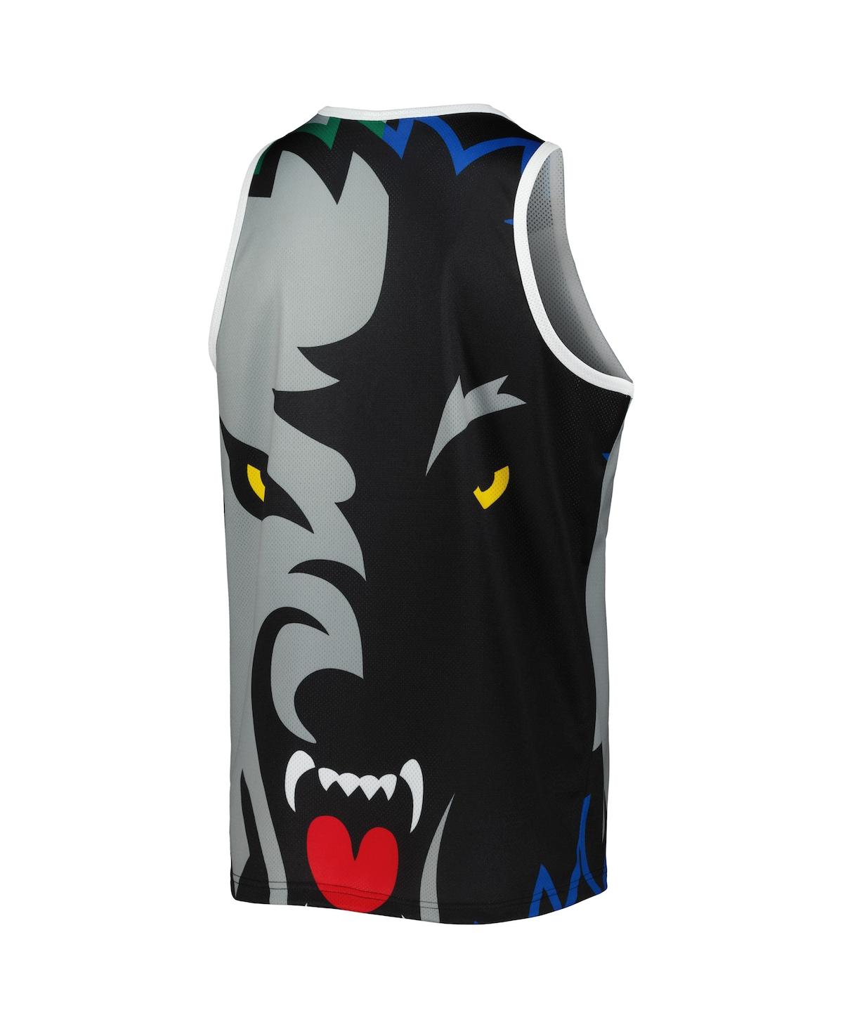 Mitchell & Ness Men's  Kevin Garnett Black And Gray Minnesota Timberwolves Sublimated Player Tank Top In Black,gray