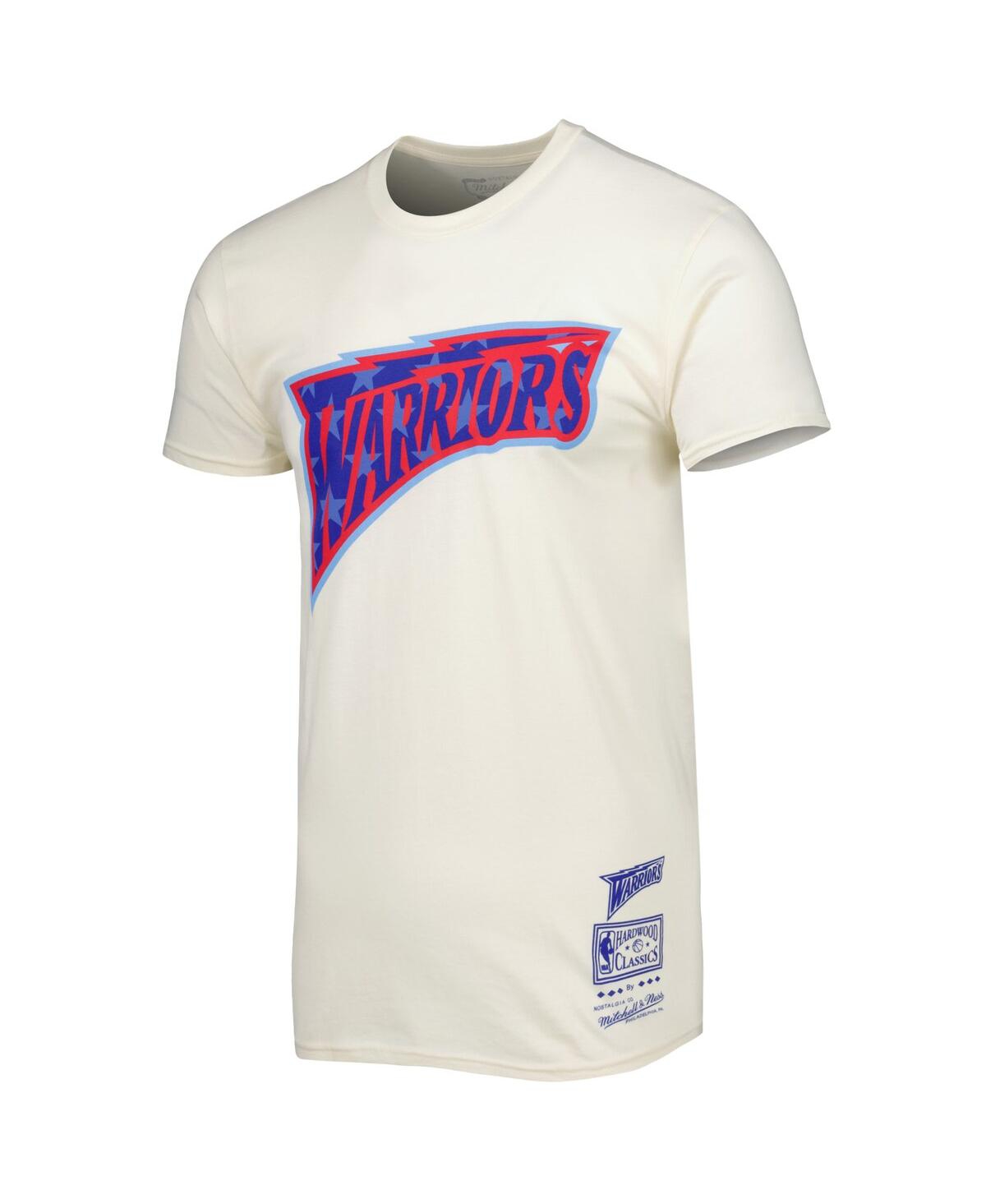Men's Mitchell & NessGolden State Warriors Hardwood Classics Americana Freedom T-shirt - Cream