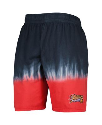Men's Navy and Red Philadelphia 76ers Hardwood Classic Authentic Shorts