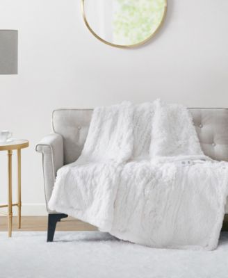 Shaggy Electric Faux-Fur Throw, 50" x 60"