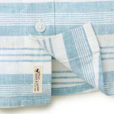 Baby Boys Linen Short Sleeve Button Down Shirt