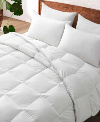 Medium Weight Extra Soft Goose Feather Fiber Comforter, California King 