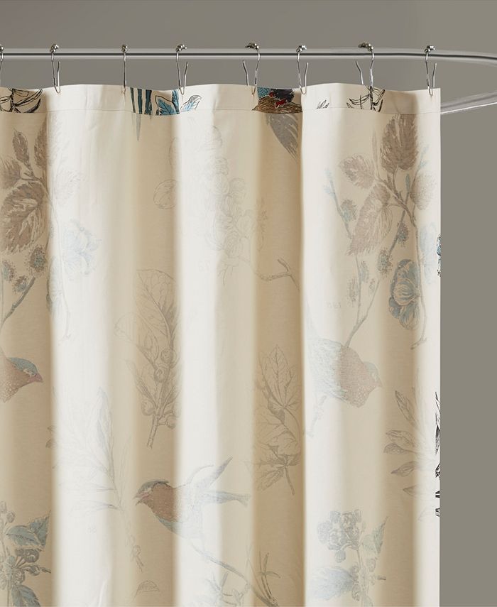 Madison Park Quincy Cotton Shower Curtain, 72" x 72" Macy's