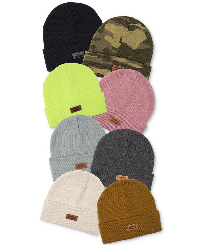 Levi's Levi's All Season Comfy Leather Logo Patch Hero Beanie & Reviews -  All Accessories - Men - Macy's
