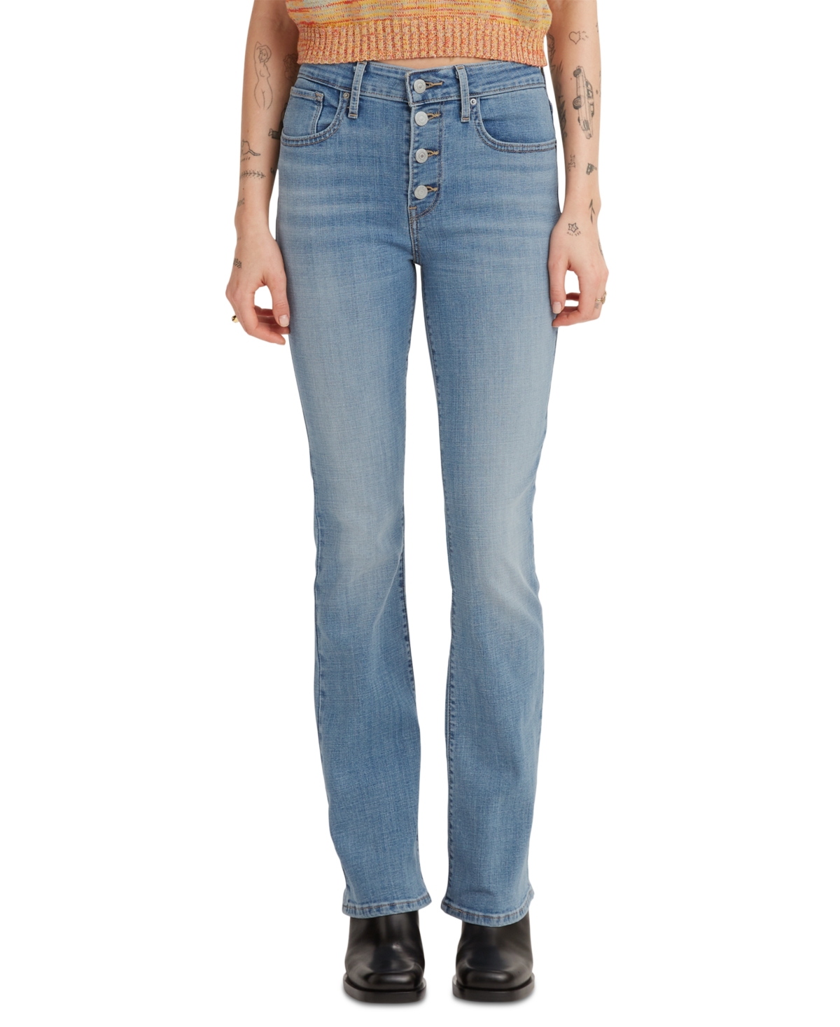 Levi's 725 High-waist Bootcut Jeans In Wait Up