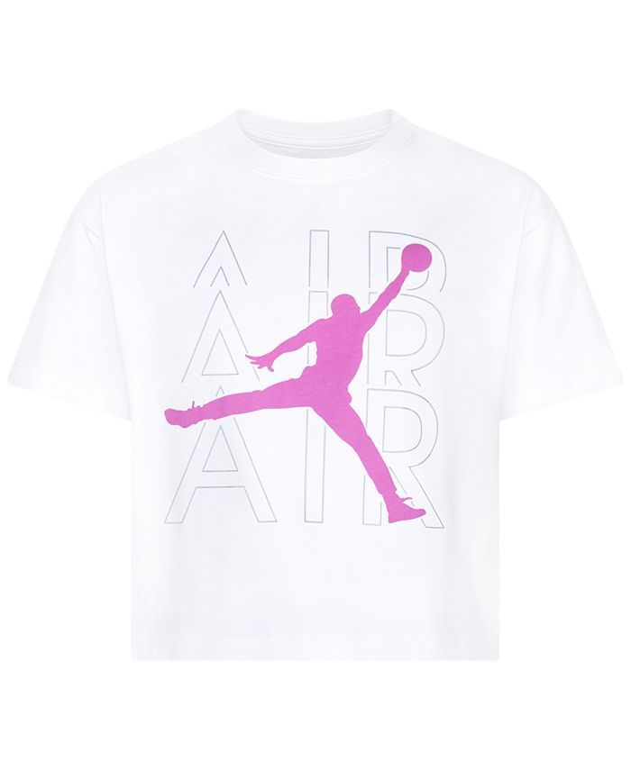 Jordan Big Girls Air Shine Short Sleeves Tshirt Macy's