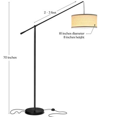 Hudson 70" LED Arc Floor Lamp with Adjustable Height