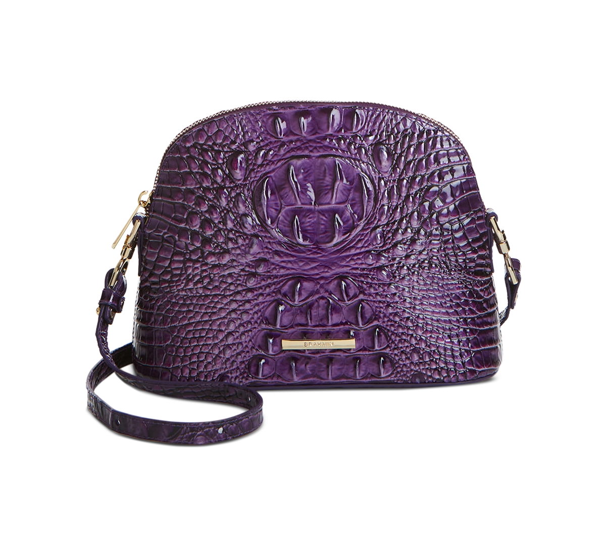 BRAHMIN Ombre Melbourne Collection Violet Quartz Katie Crossbody Bag