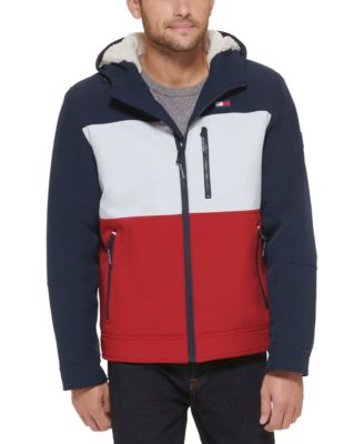 Tommy Hilfiger - Men's Sherpa-Lined Softshell Hooded Jacket