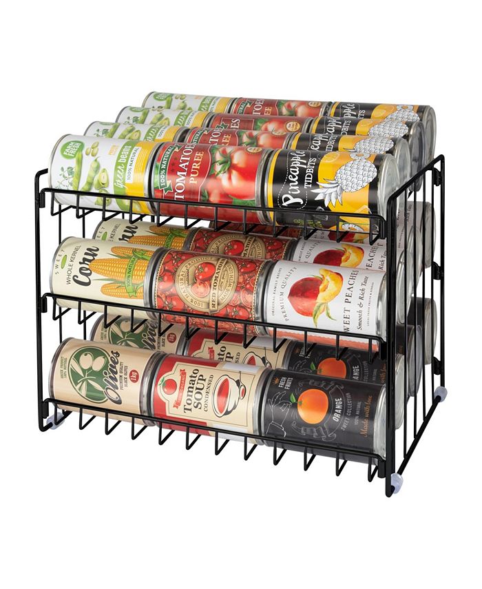 Kitchen Details 3 Tier Can Storage Organizer Rack in Onyx Macy's