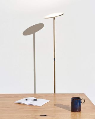 Sky 63" Super Bright LED Torchiere Modern Floor Lamp with Adjustable Head