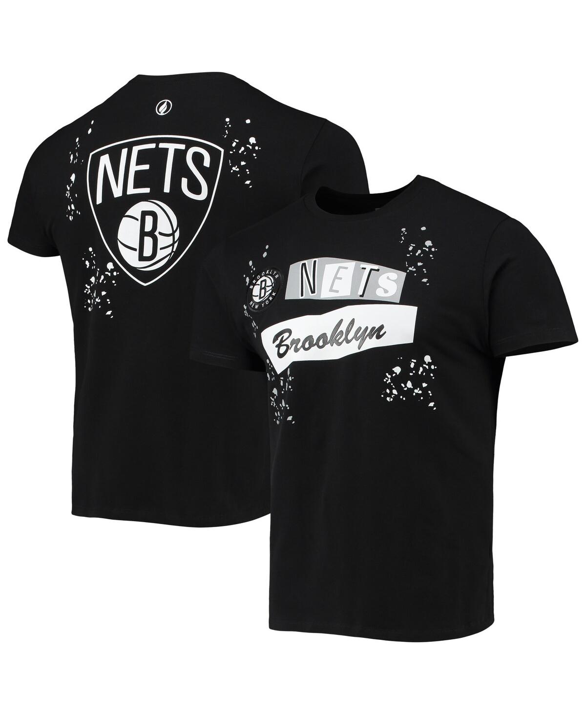 Men's Black Brooklyn Nets Confetti T-shirt - Black