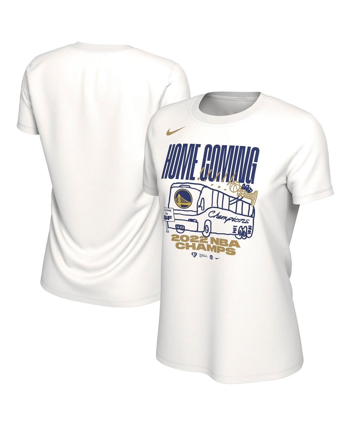 Shop Nike Women's  White Golden State Warriors 2022 Nba Finals Champions Celebration Parade T-shirt