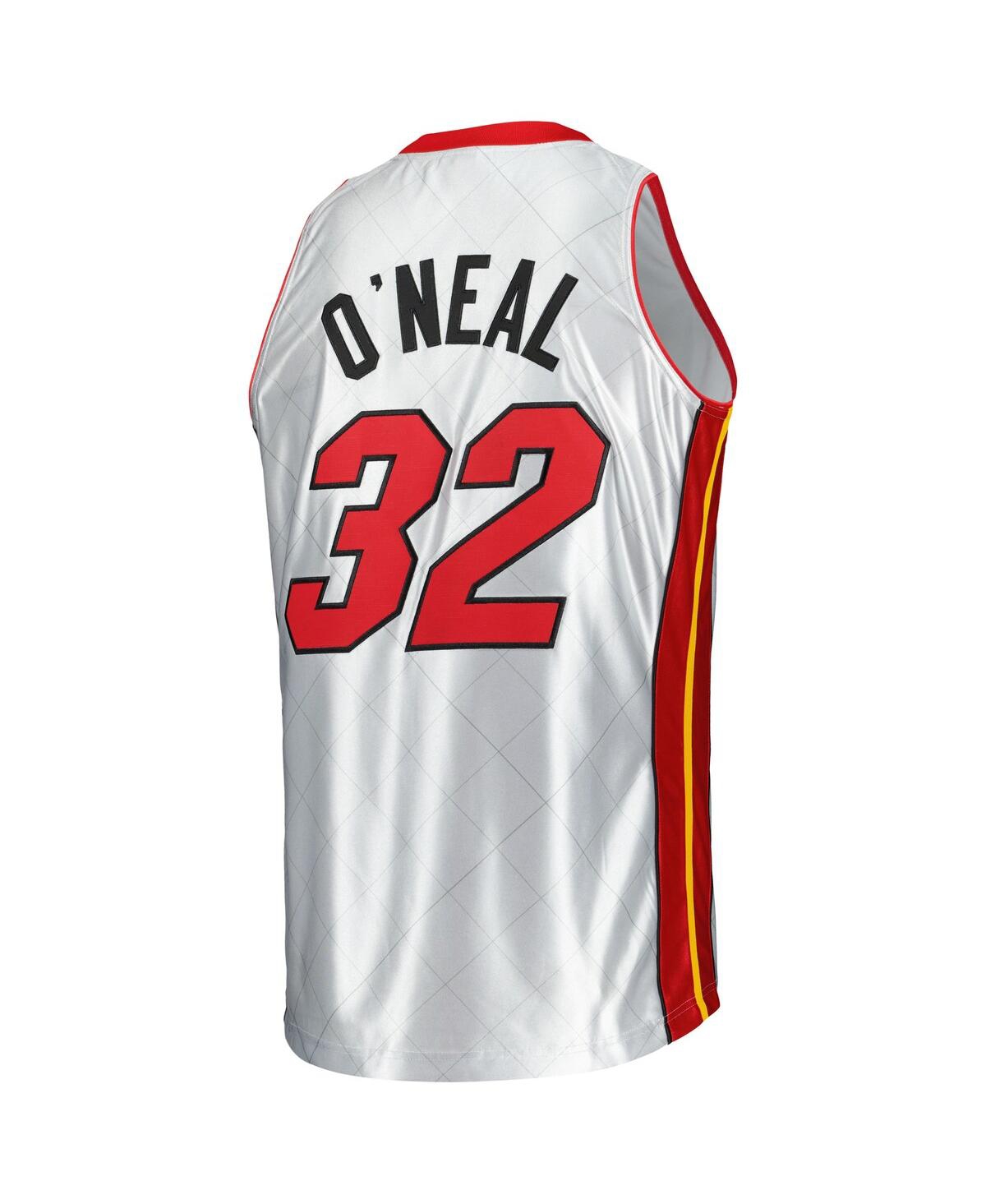 Men's Mitchell & Ness Shaquille O'NealMiami Heat 2005-06 Hardwood Classics 75th Anniversary Swingman Jersey - Platinum