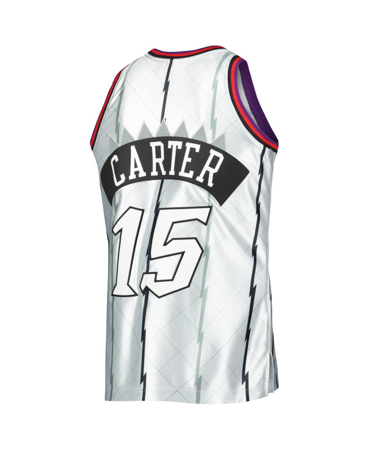 Men's Mitchell & Ness Vince CarterToronto Raptors 1998-99 Hardwood Classics 75th Anniversary Swingman Jersey - Platinum