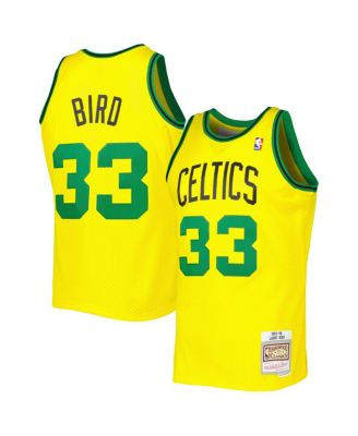 Mitchell & Ness Men's Larry Bird Gold Boston Celtics 1985-86