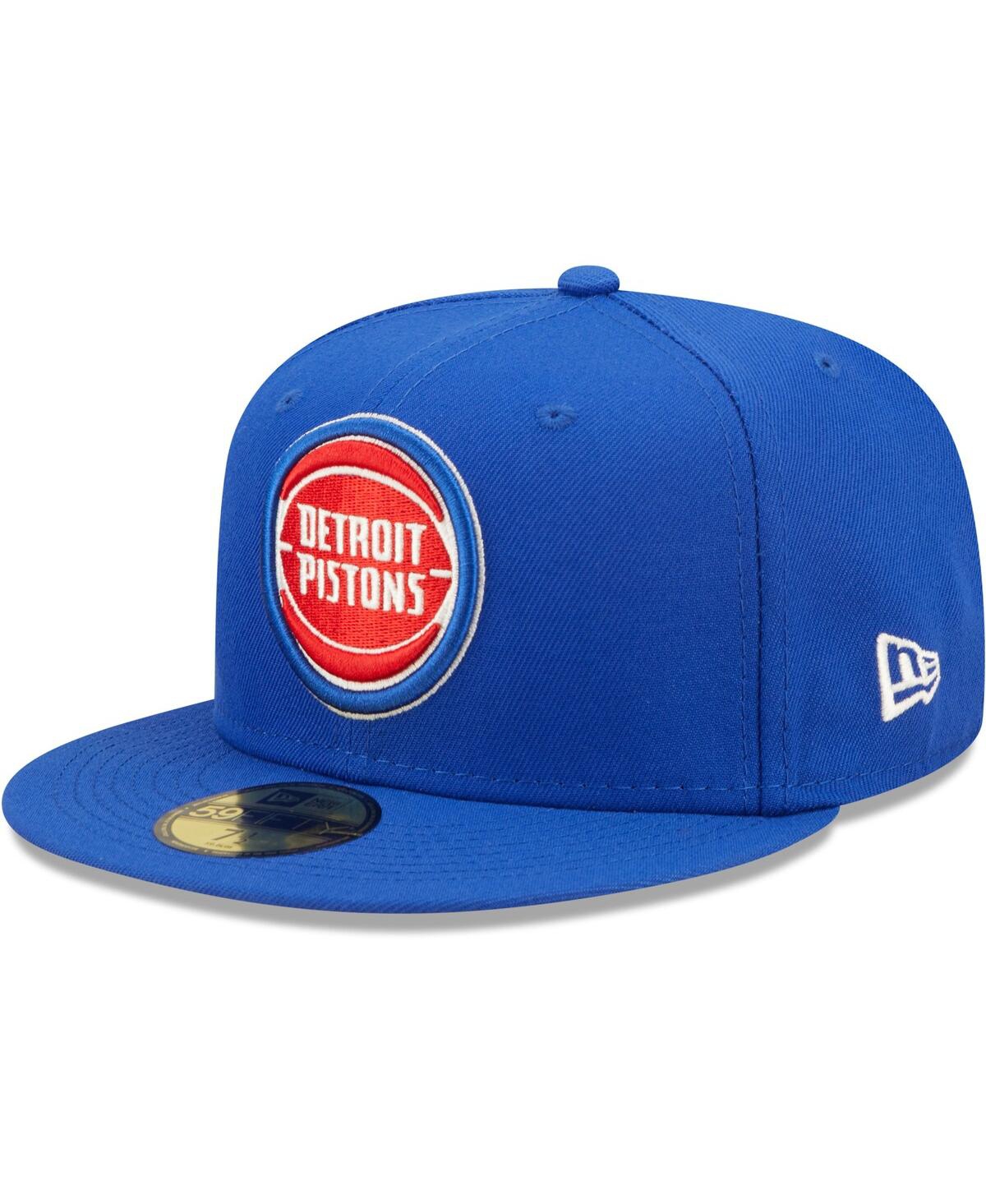 Men's New EraDetroit Pistons 3x Nba Finals Champions Pop Sweat 59FIFTY Fitted Hat - Blue