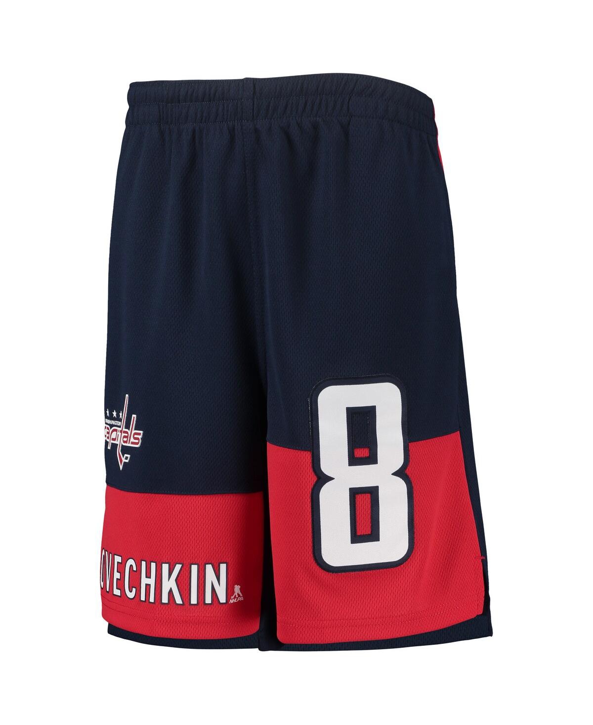 Youth Boys Alexander OvechkWashington Capitals Pandemonium Name and Number Shorts - Navy