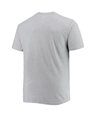 Men's Heathered Gray Philadelphia 76ers Big and Tall Heart and Soul T-shirt