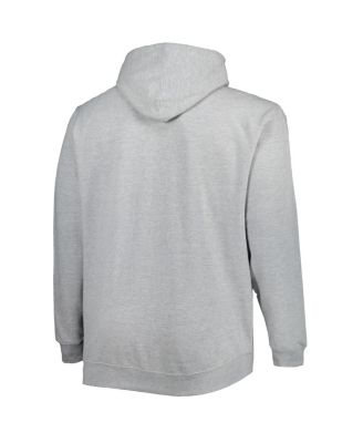 Men's Heathered Gray Milwaukee Bucks Big and Tall Heart and Soul Pullover Hoodie