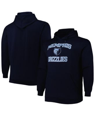 Men's Navy Memphis Grizzlies Big and Tall Heart and Soul Pullover Hoodie