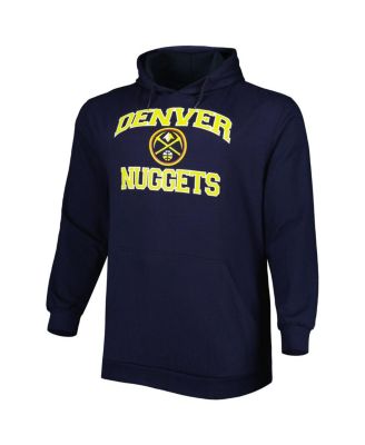 Men's Navy Denver Nuggets Big and Tall Heart and Soul Pullover Hoodie