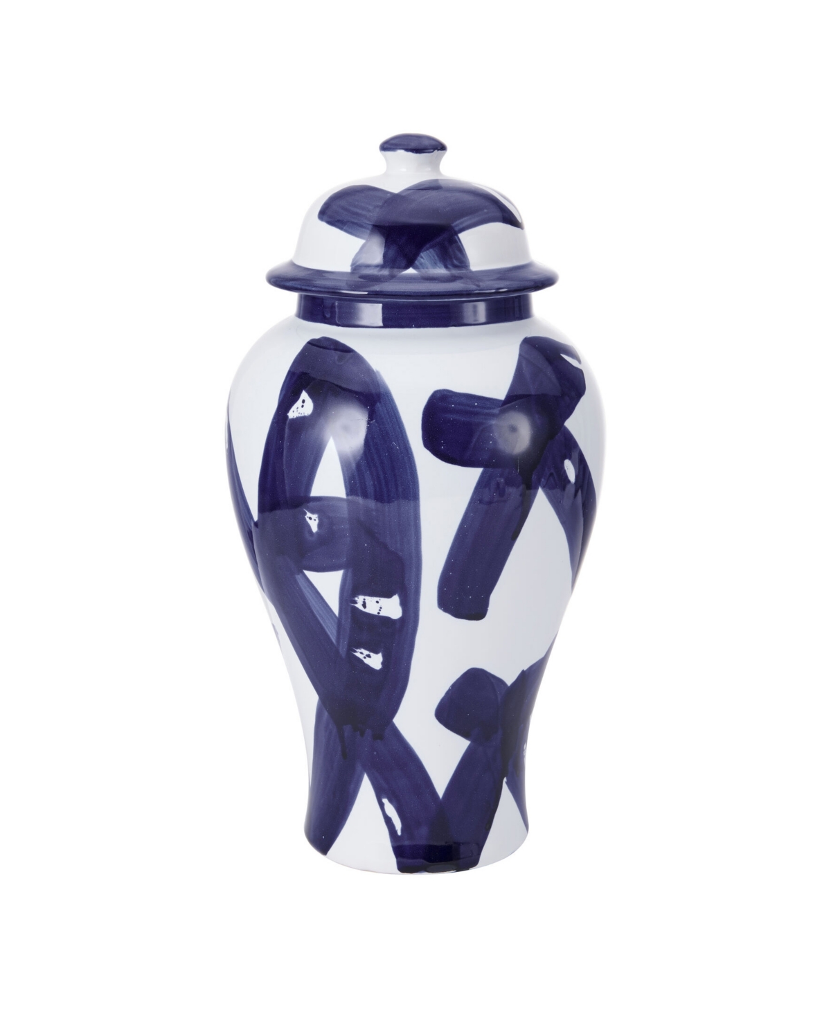 Mikasa Paint Strokes Ceramic Canister With Lid In Multi Color