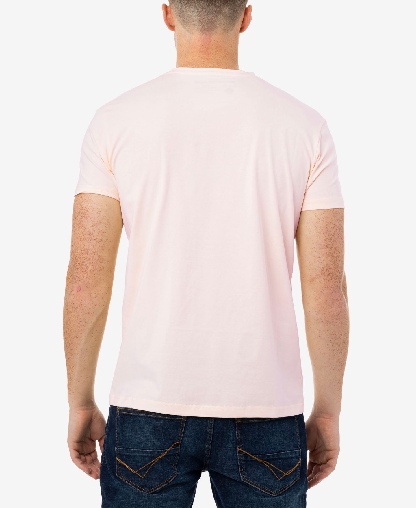 Мужская футболка XRAY Basic V-Neck Short Sleeve, цвет: Розовый — фото 2