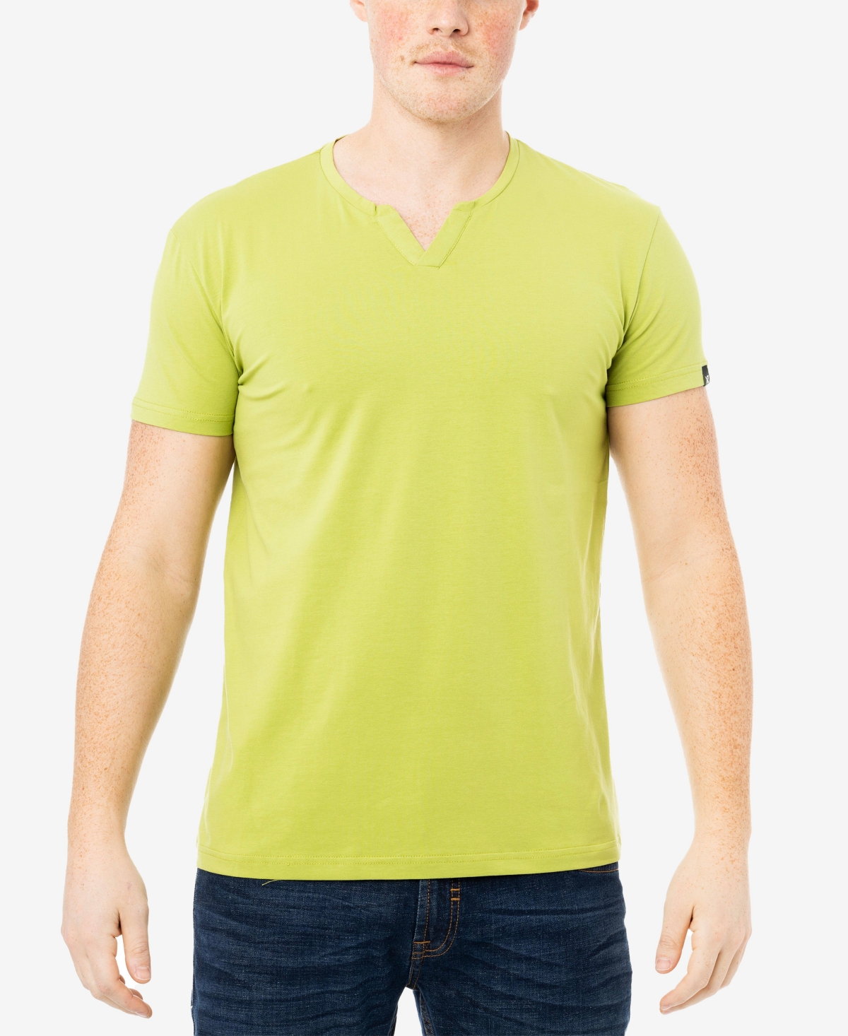 Men's Basic Notch Neck Short Sleeve T-shirt - Moss