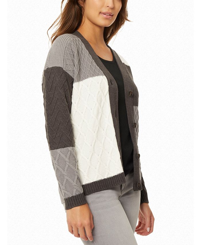 Jones New York Women's Patchwork Cardigan Macy's