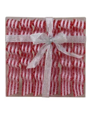 6 Count Ribbon Candy Christmas Ornaments Set, 5.75"