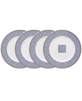 Infinity Blue 4 Piece Bread Butter/Appetizer Plate Set, Service for 4
