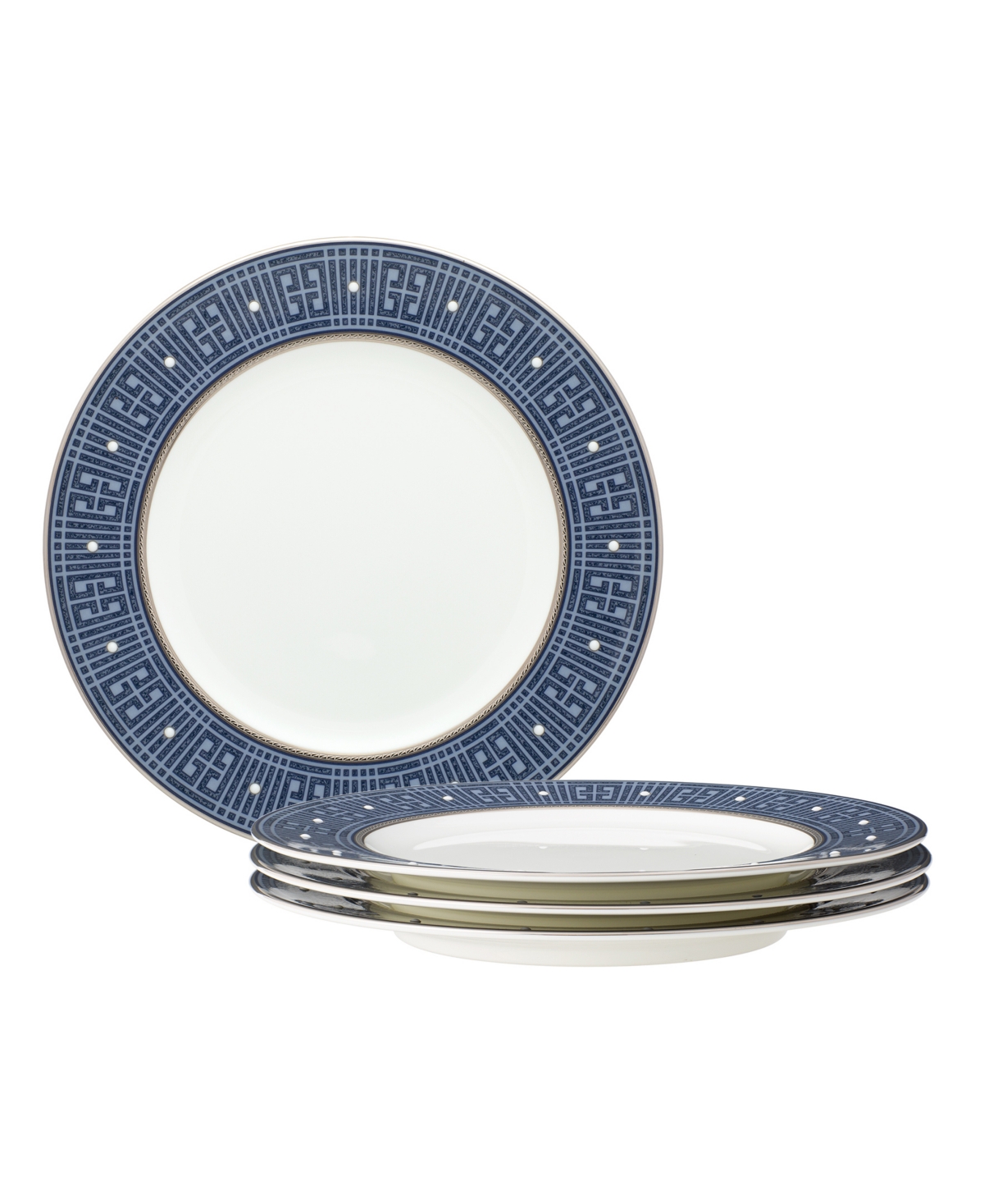 Noritake Infinity 4 Piece Salad Plate Set, Service For 4 In Blue