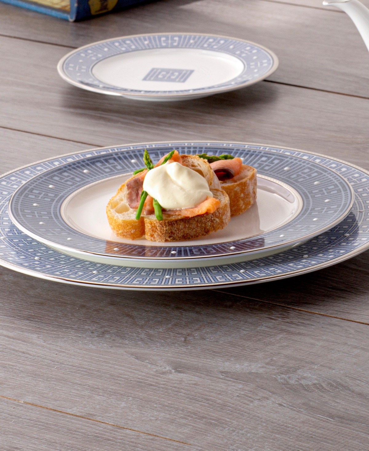 Noritake Infinity Blue 4 Piece Salad Plate Set, Service For 4 In Blue