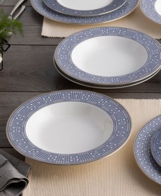 Infinity Blue 4 Piece Soup Bowl Set 12 oz, Service for 4