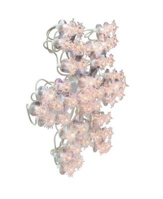 Lighted Holographic Snowflake Christmas Window Decoration, 12"