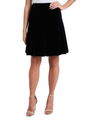 Macy's black velvet skirt hotsell