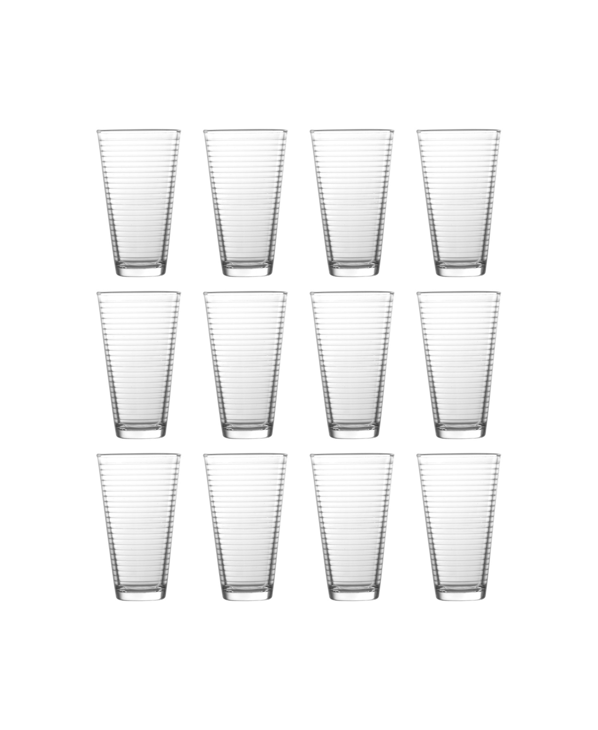 Fortessa Arcade Highball Glass 11.25 Oz, Set Of 12 In Clear