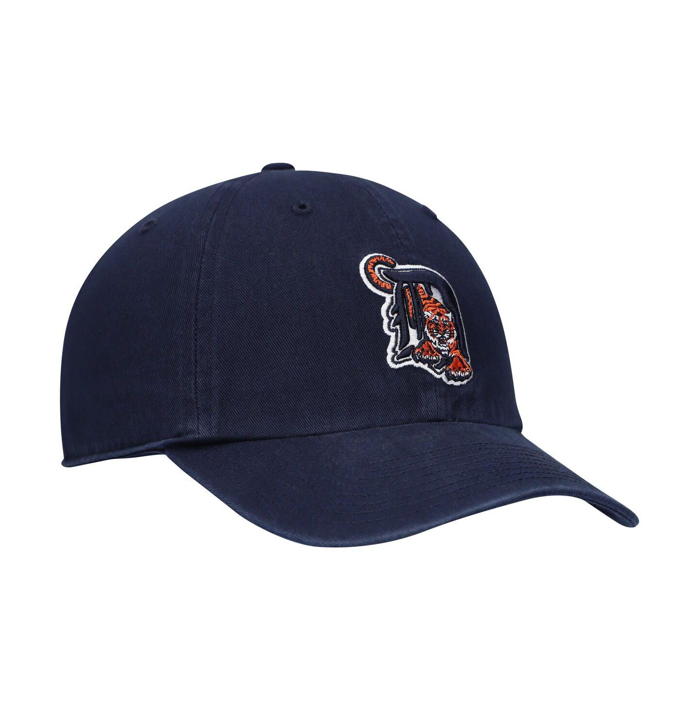 Мужская кепка '47 Brand Navy Detroit Tigers Logo Cooperstown Collection Clean Up Adjustable Hat — фото 4