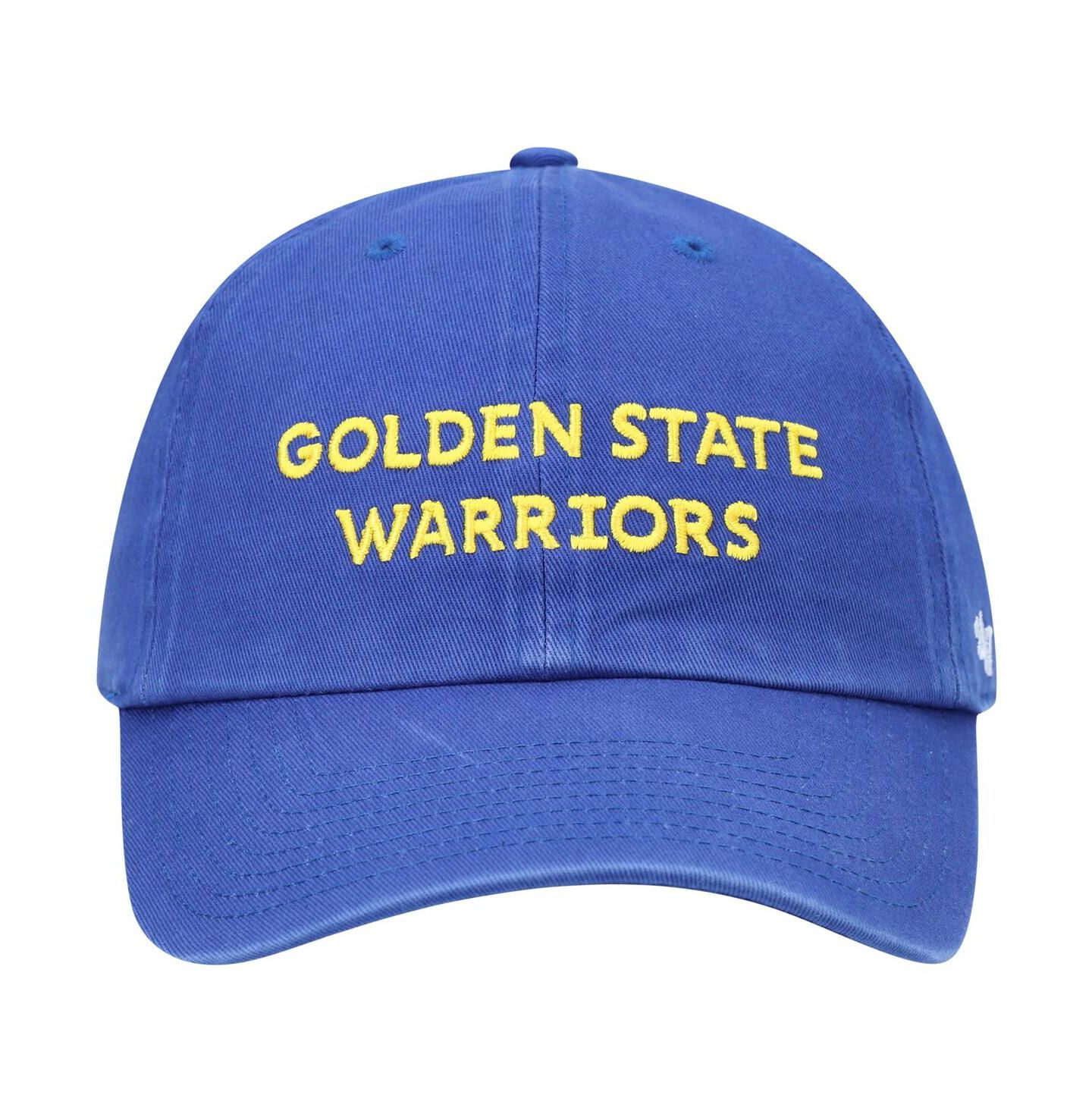 Мужская кепка '47 Brand Royal Golden State Warriors Clean Up Wordmark Adjustable Hat — фото 3